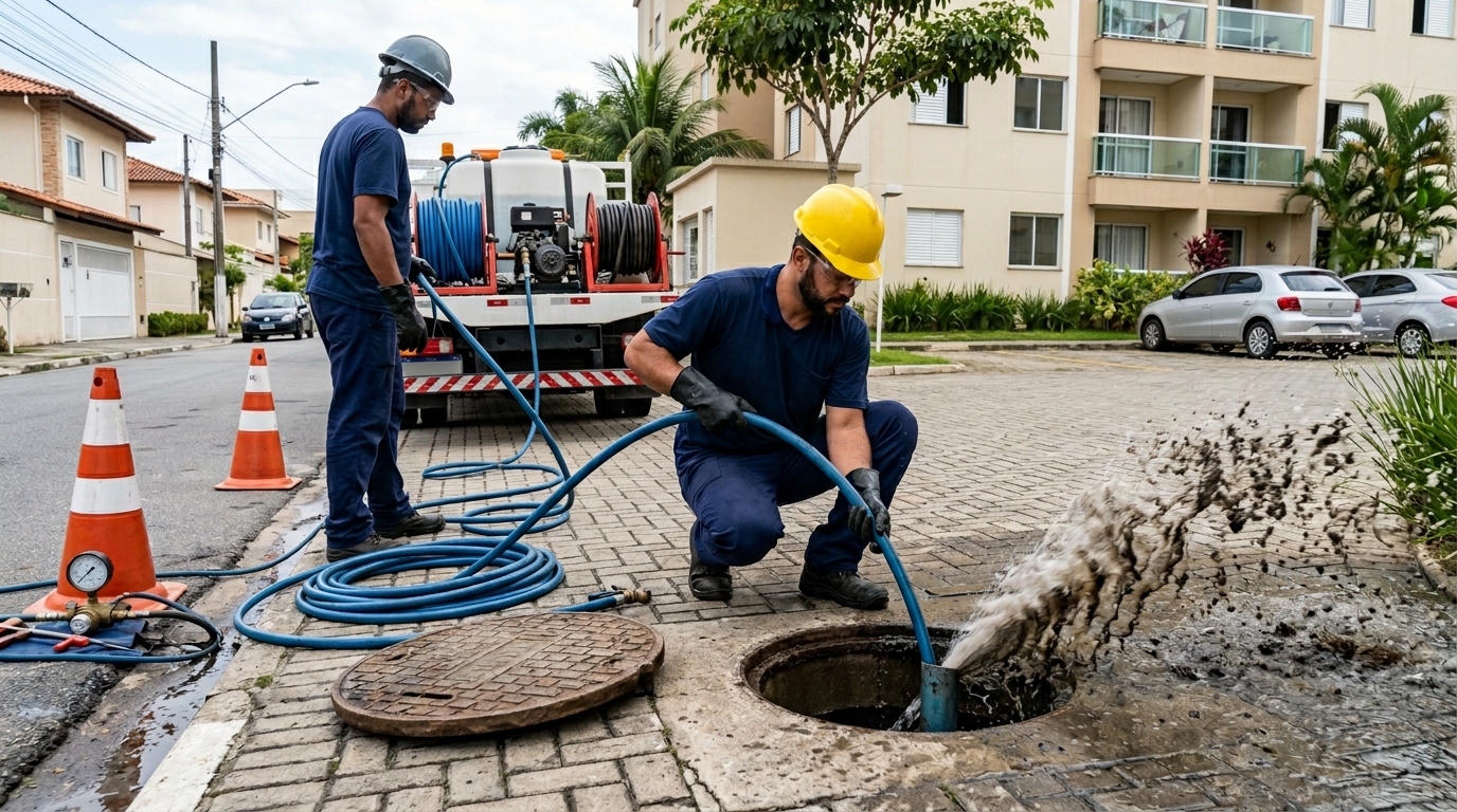 Desobstrução com Alta Pressão em Duque de Caxias‑RJ